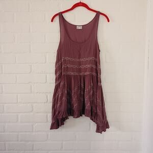 Free People Voile Lace Trapeze Slip Dress Blush Women Size XS Intimately Free